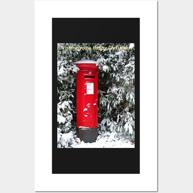 Post Box Christmas Card Wall Art by RedHillDigital